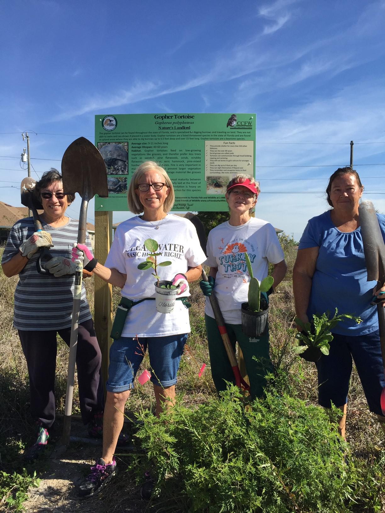 pic1 CCWT: Team effort to educate the public with a new sign on a new land purchase