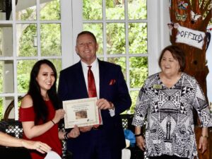 Honorable Mention presented to Jennifer Sunglao Perez by Mayor John Gunter and Councilmember Gloria Tate