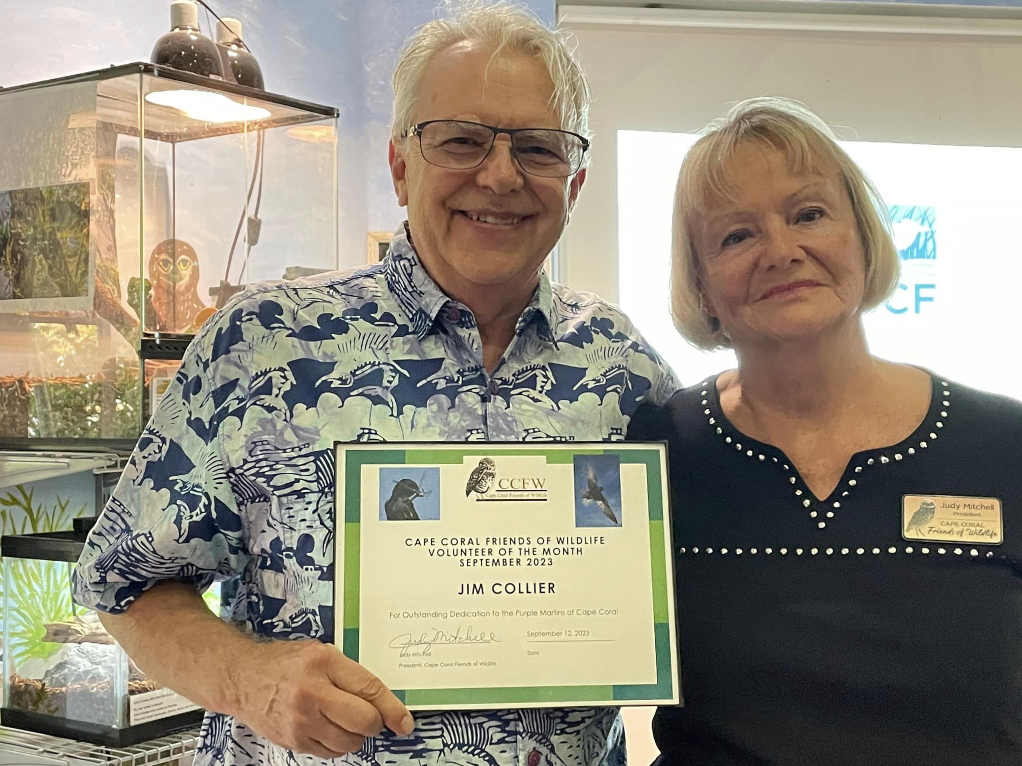 Jim Collier - Sept Volunteer of the Month