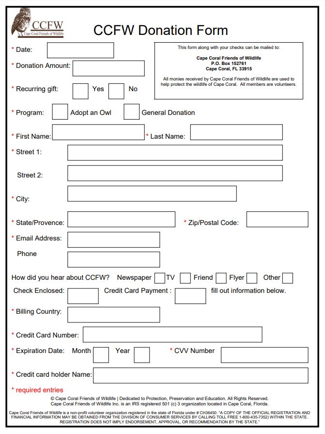 donate form