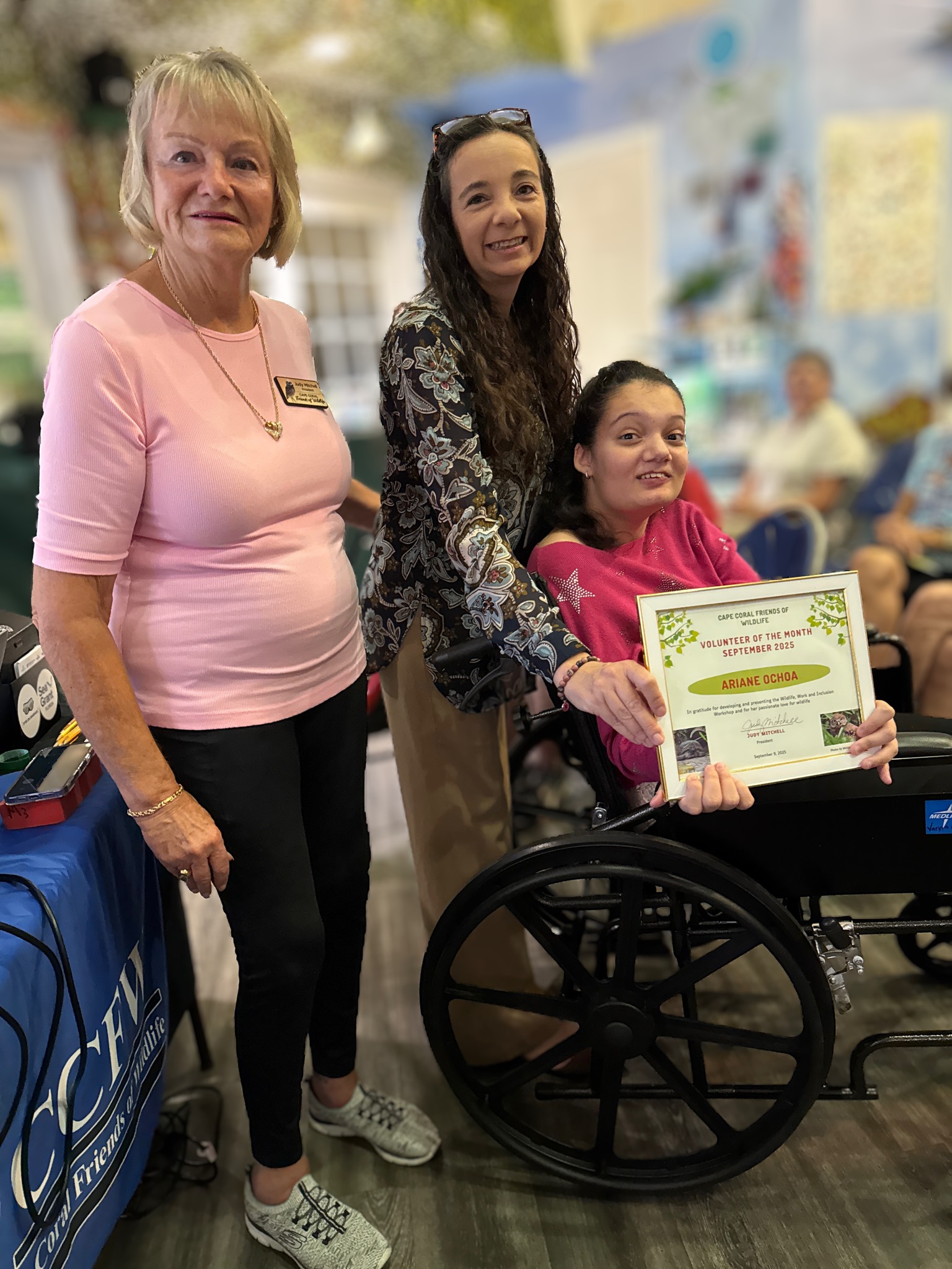 Ariane Ochoa Sept Volunteer of the Month Shirley Paine