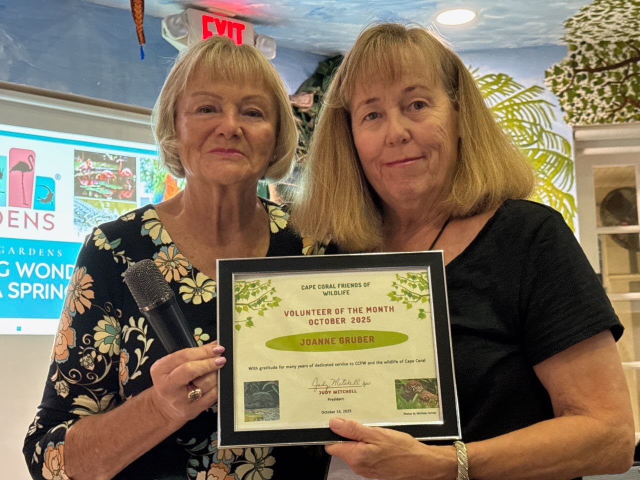 Joanne Gruber Oct Volunteer of the Month Shirley Paine